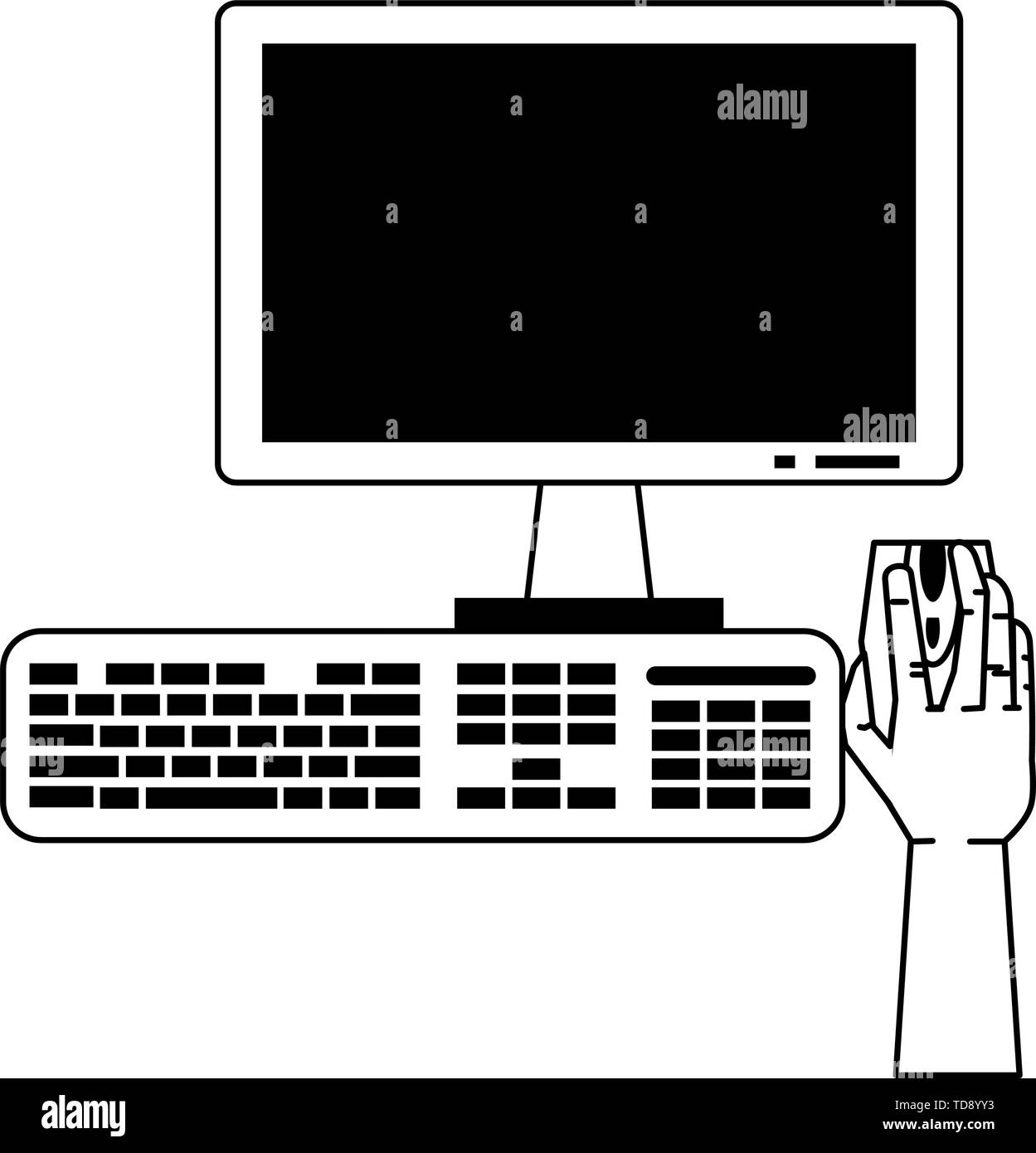 computer is black and white computer is black and white