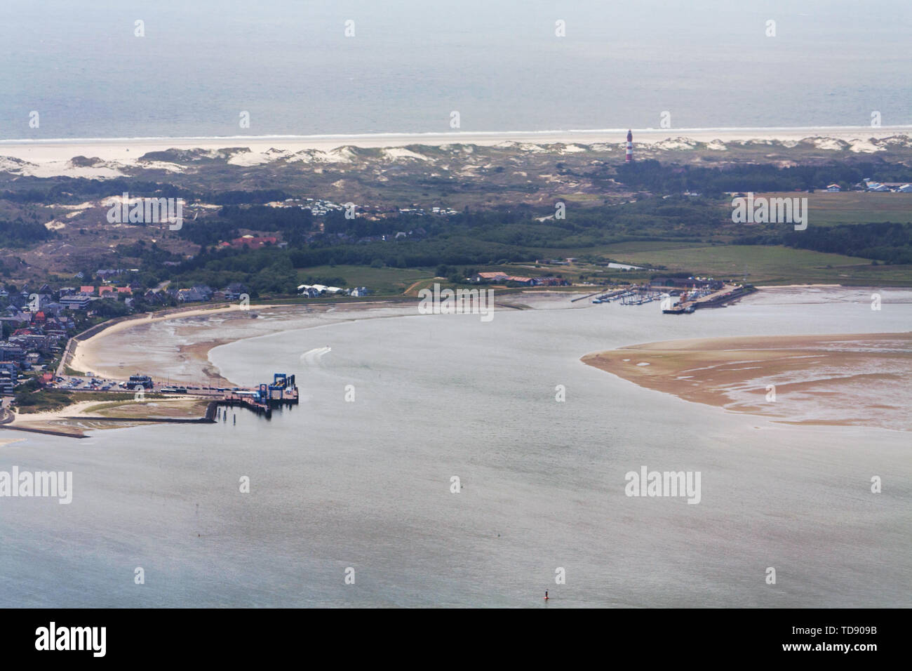 Amrum Island, Aerial Photo of the Schleswig-Holstein Wadden Sea National Park in Germany Stock Photo