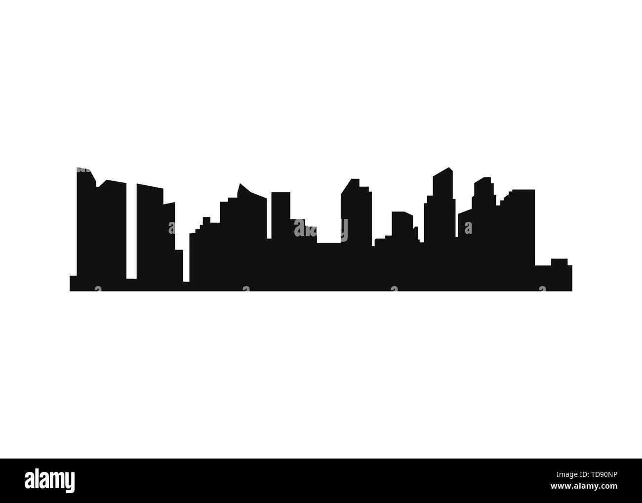 City landscape silhouette background. Vector eps10 illustration Stock ...