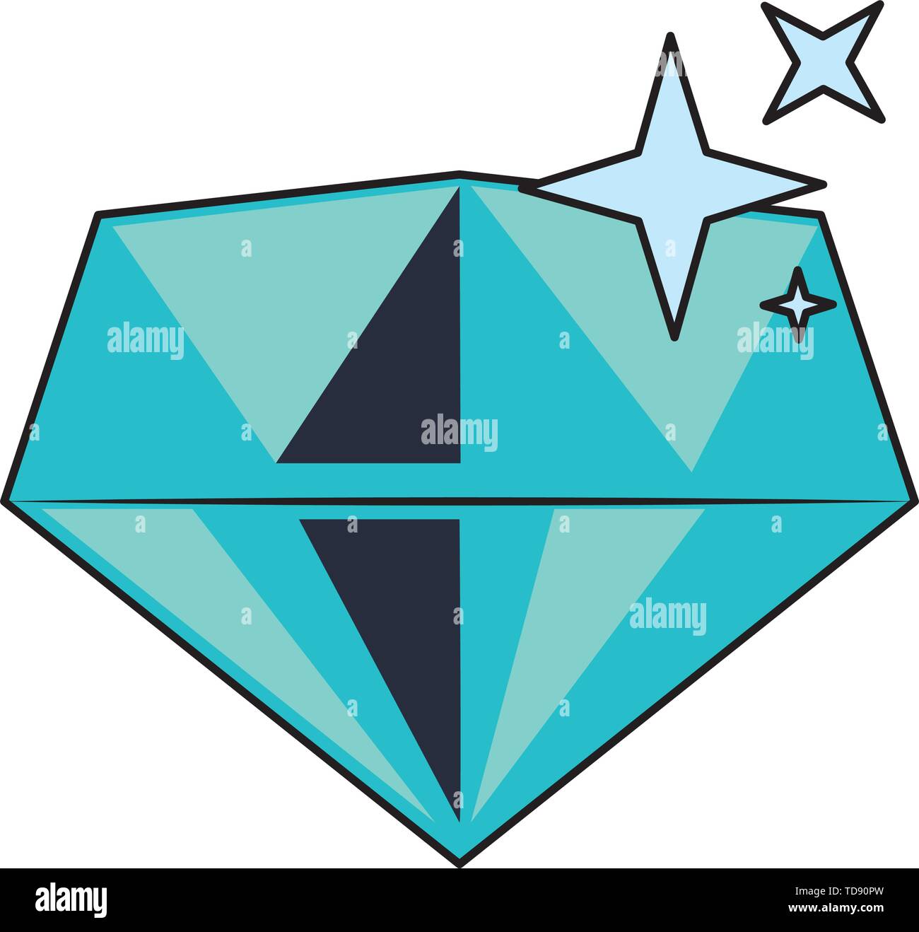 Diamond luxury rock symbol isolated Stock Vector Image & Art - Alamy