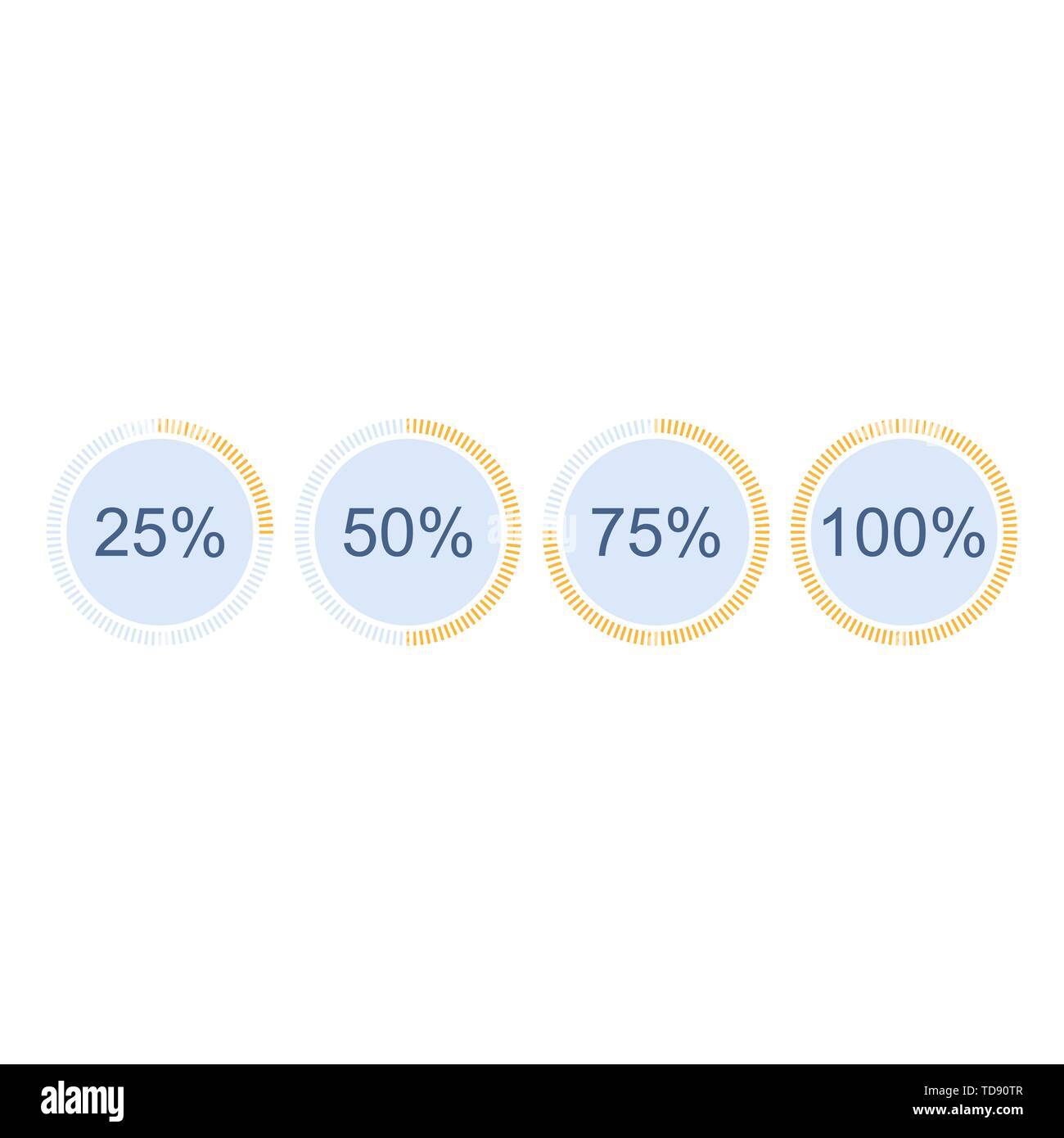 Loading bar icons set. Flat style. Vector Stock Vector Image & Art - Alamy