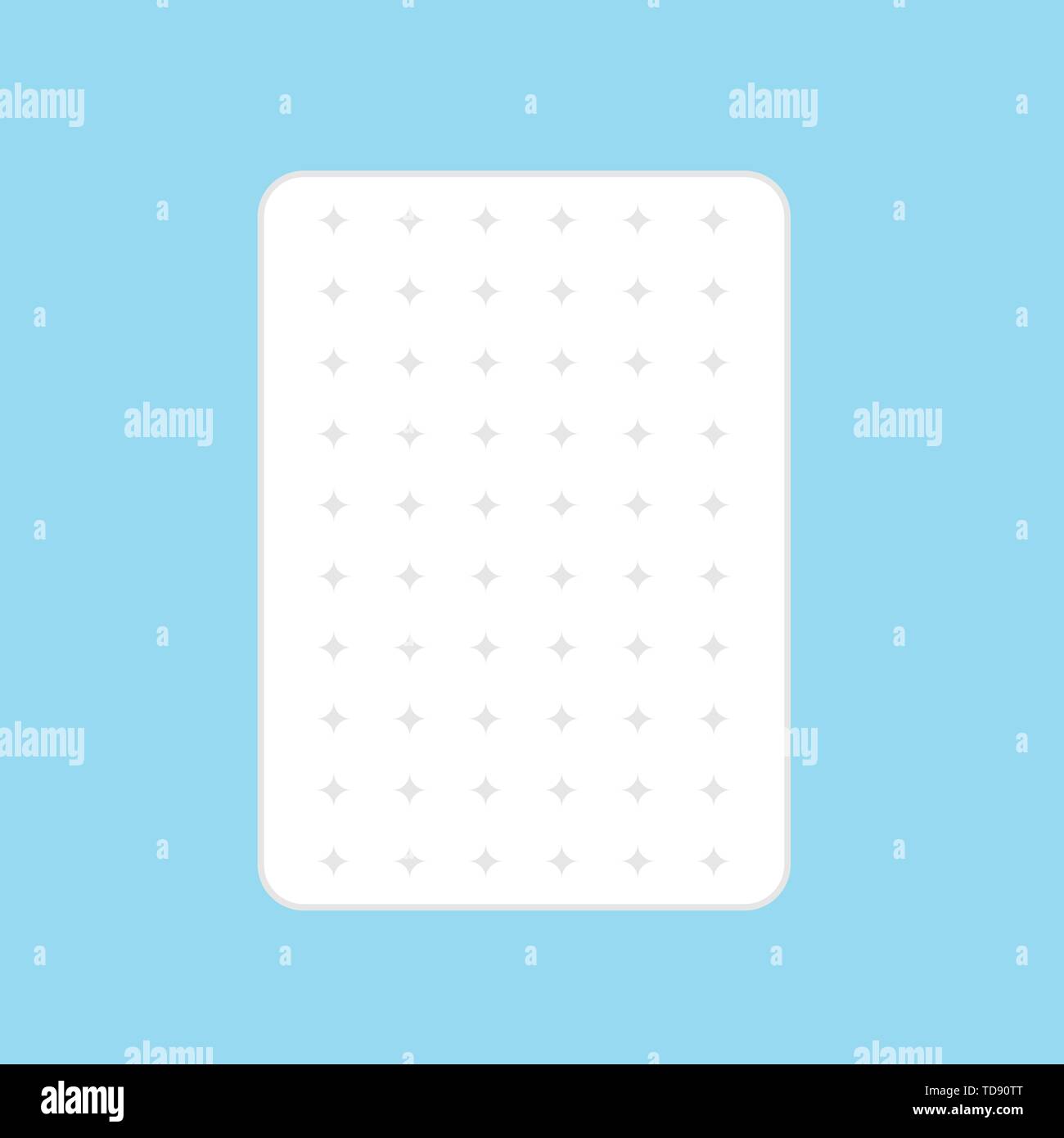 Mattress icon on blue background. Vector eps10 Stock Vector