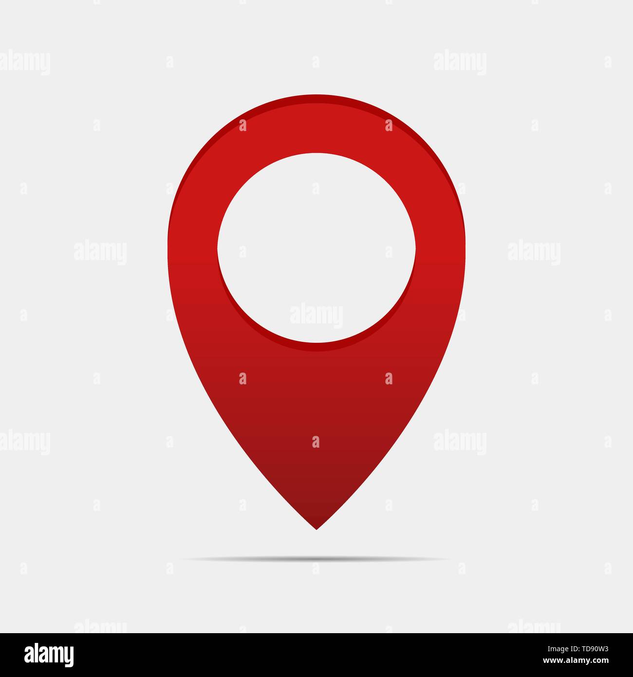 Pointer icon with shadow on back. Vector Stock Vector Image & Art - Alamy