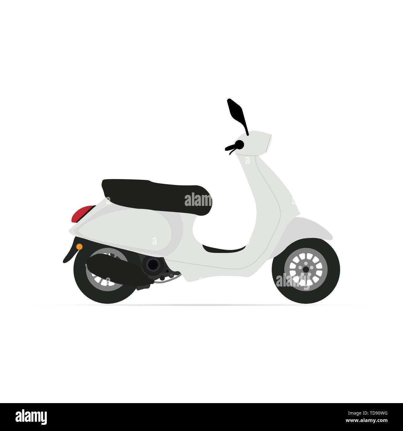 Scooter icon with shadow. Flat style. Vector Stock Vector Image & Art