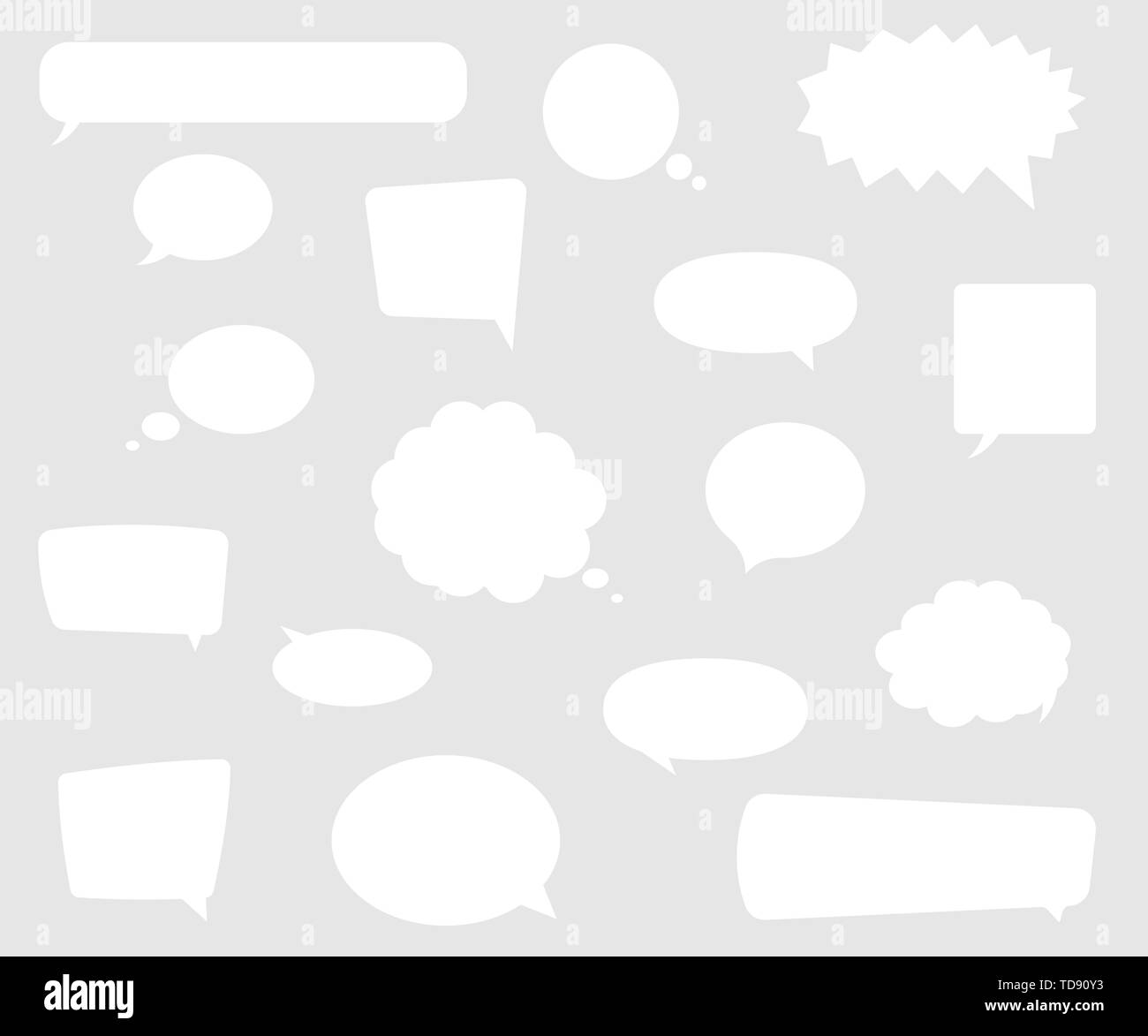 Speech bubbles set flat style. Vector eps10 Stock Vector Image & Art ...