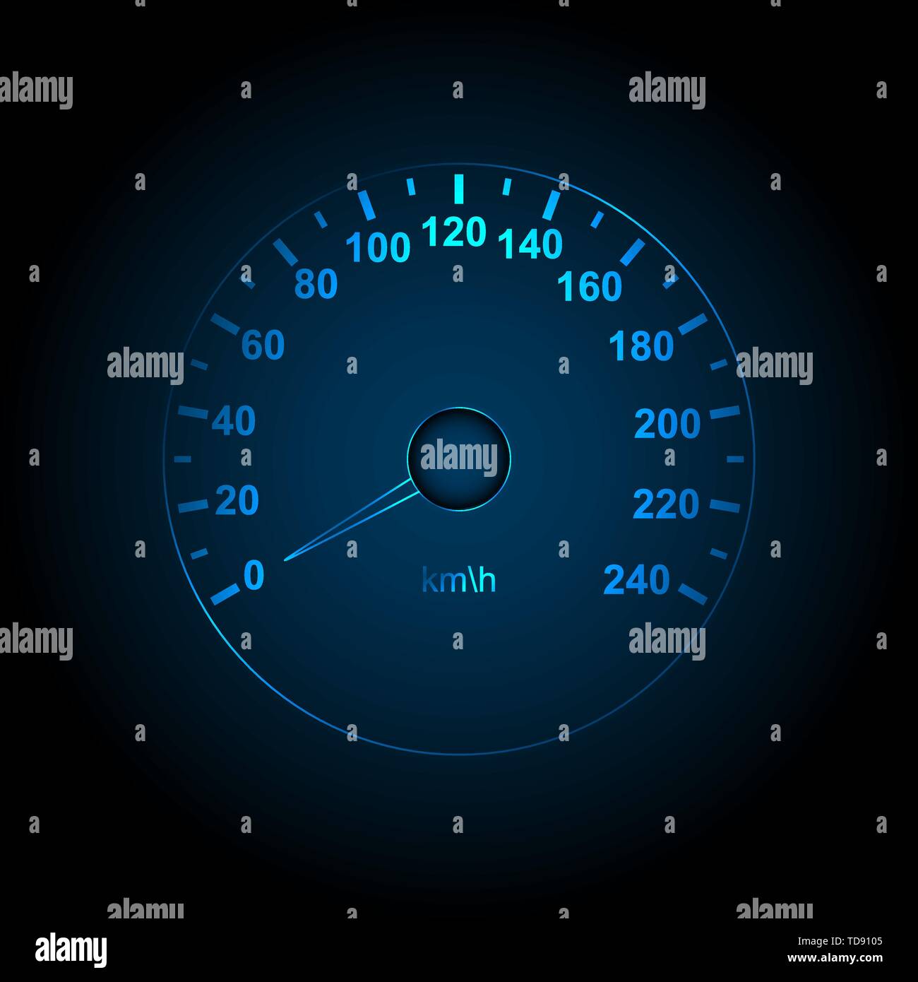 Auto speedometer lighting on dark back. Vector Stock Vector Image & Art ...