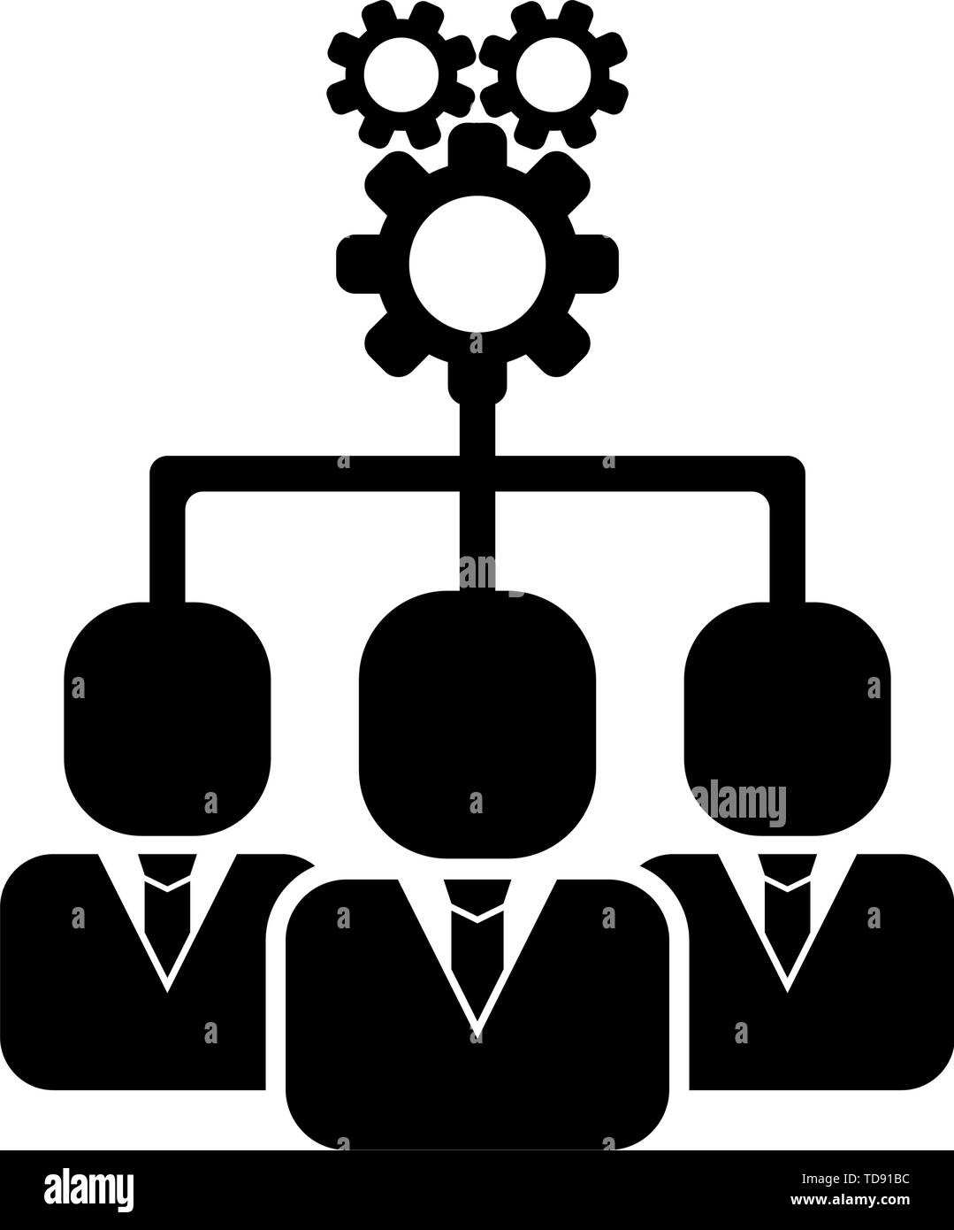 Isolated business teamwork icon on white background. Business concept ...
