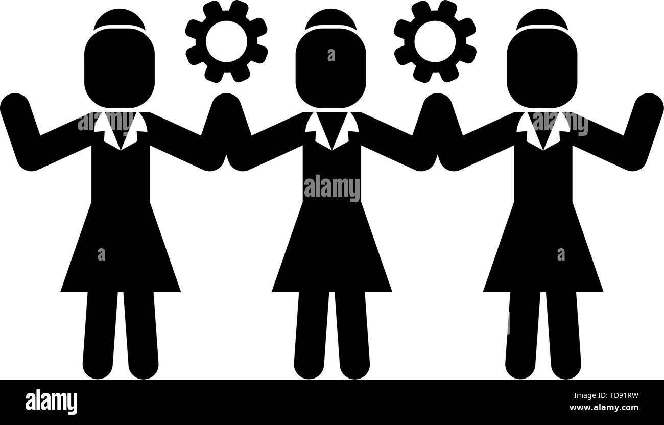 Isolated business teamwork icon on white background. Business concept ...