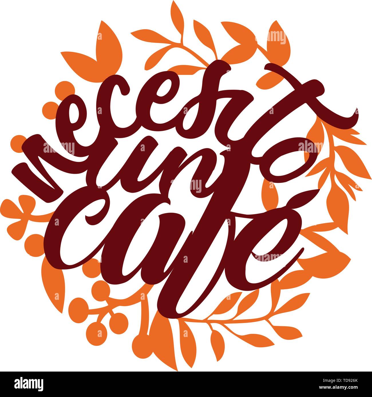 Vector illustration. I need a coffee coaster in spanish. Vinyl cutting