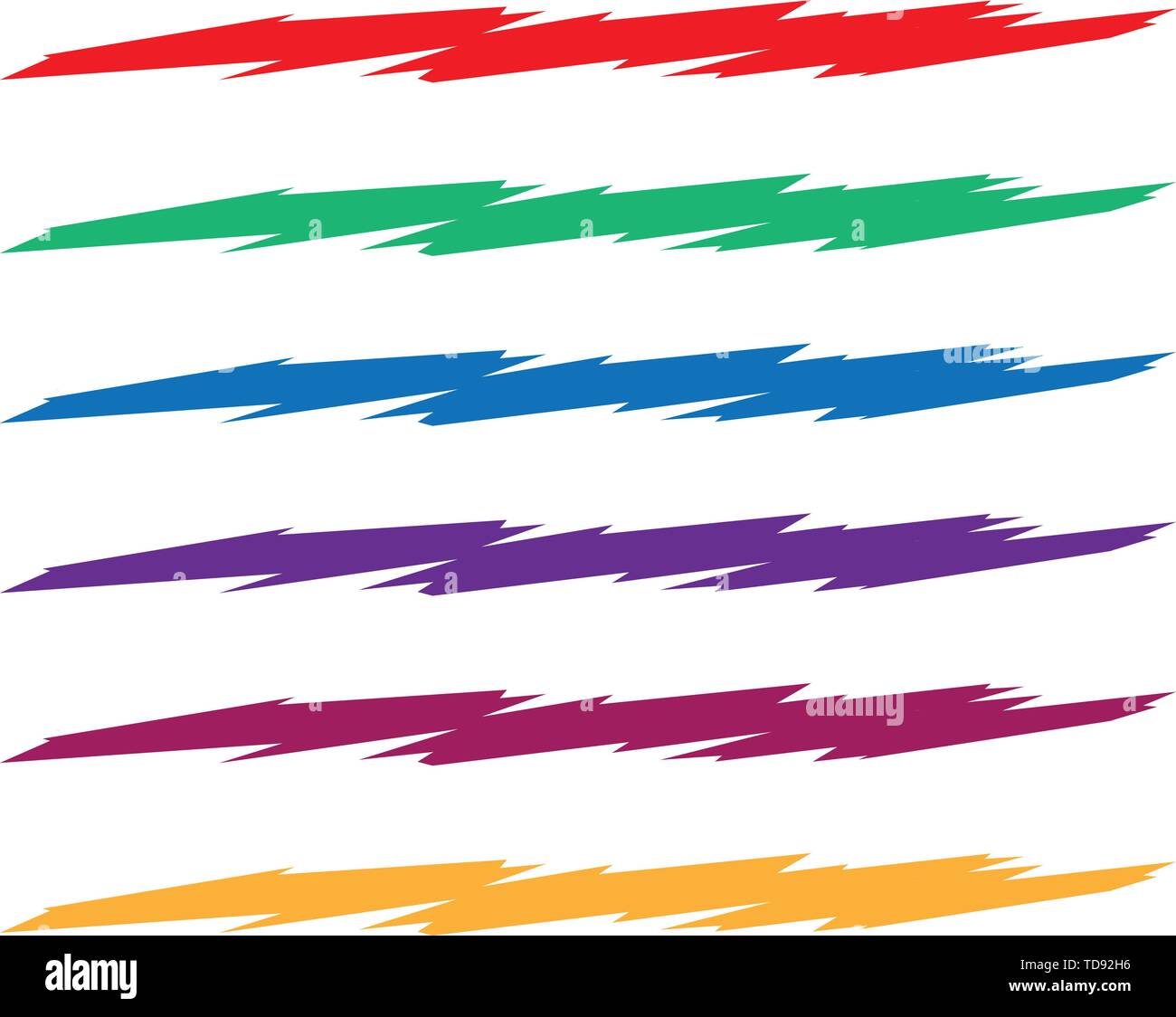 Sketchy, sketch angular lines, stripes with edgy style Stock Vector