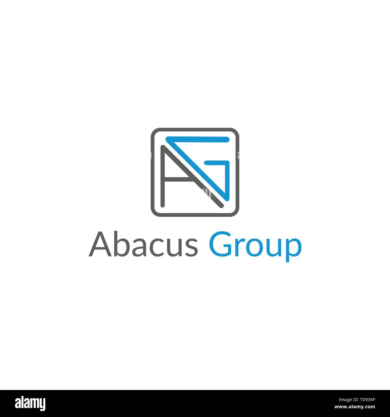 Modern Simple Initial Logo Vector ag Stock Vector