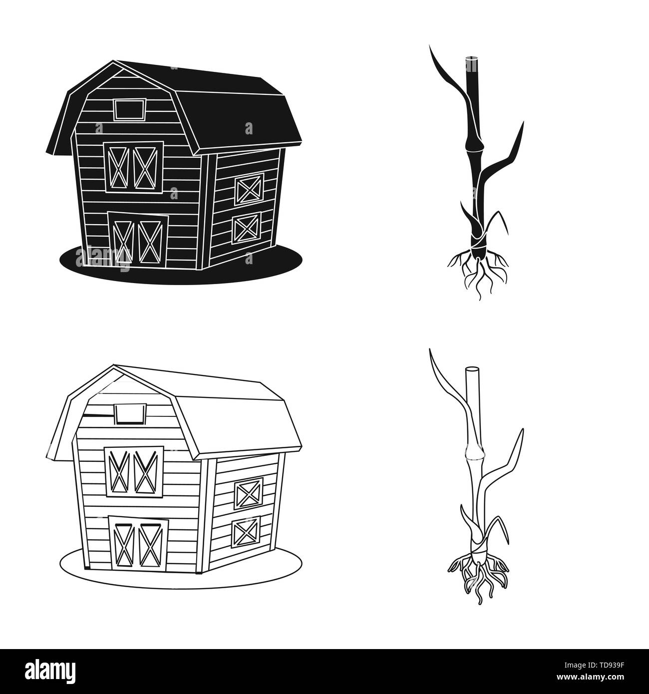 Vector design of agriculture and farming icon. Set of agriculture and ...