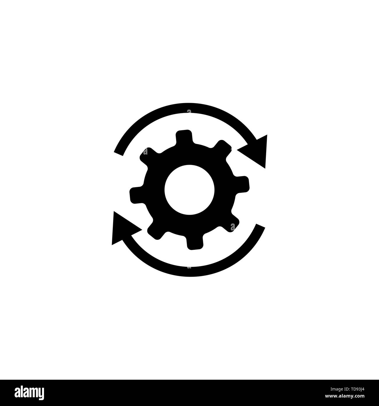 Workflow gears with arrows icon. Vector eps10 Stock Vector Image & Art ...