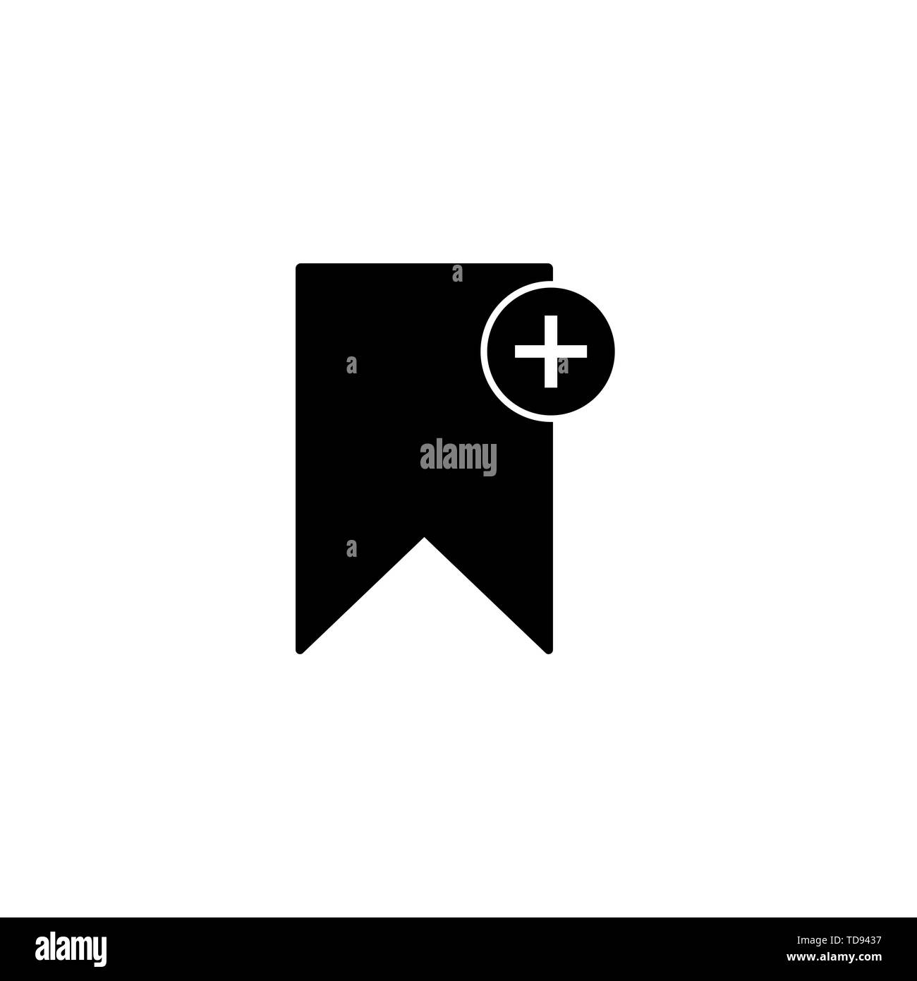 Add bookmark symbol simple design. Vector eps10 Stock Vector