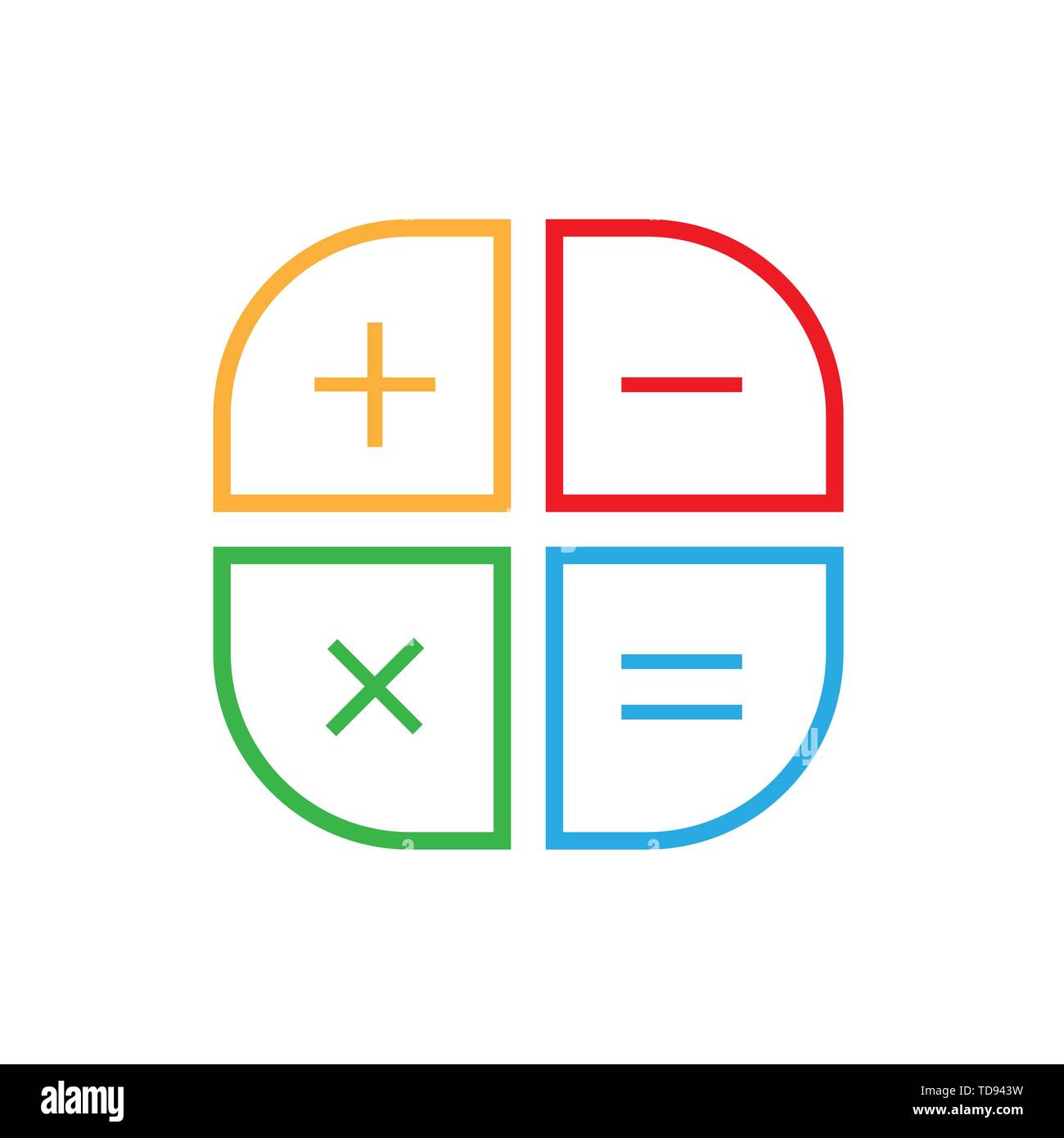 Calculator icon flat style. Vector eps10 illustration Stock Vector
