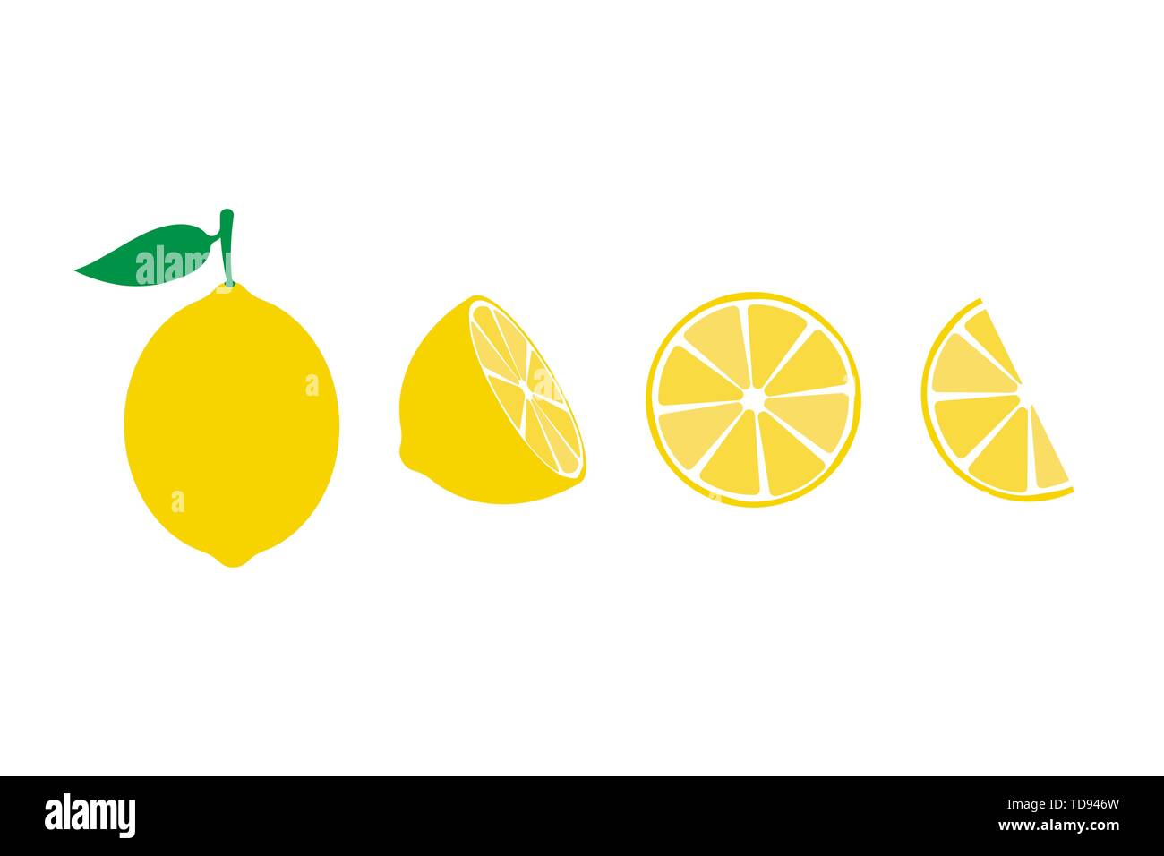 Lemon Fruit Icons Symbols Set Vector Eps10 Stock Vector Image And Art Alamy 6843