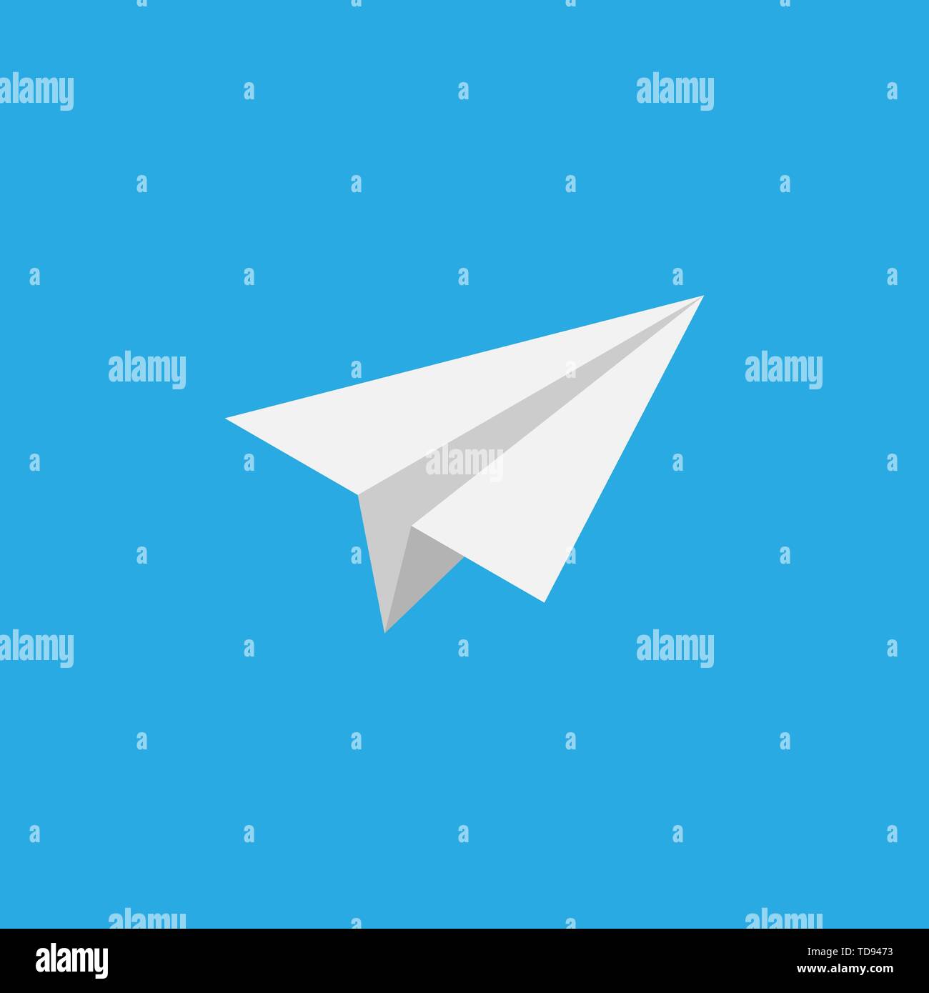 Paper plane icon isometric style. Vector eps10 Stock Vector