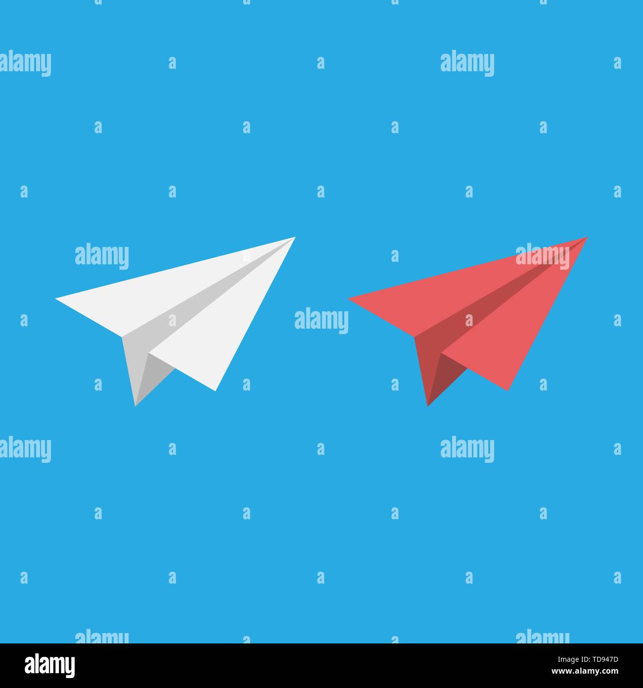 Paper plane icon isometric style. Vector eps10 Stock Vector