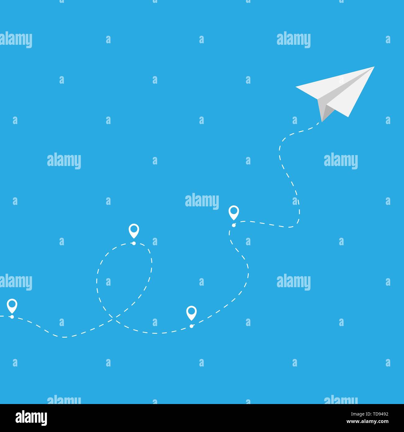 Paper plane icon isometric style. Vector eps10 Stock Vector
