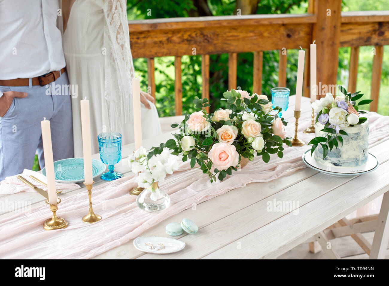 Wedding Decoration Table In The Garden Floral Arrangement