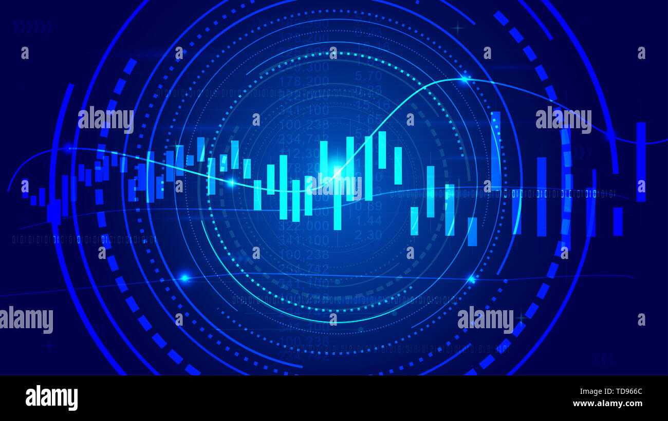 Financial curve graphic vector background Stock Photo