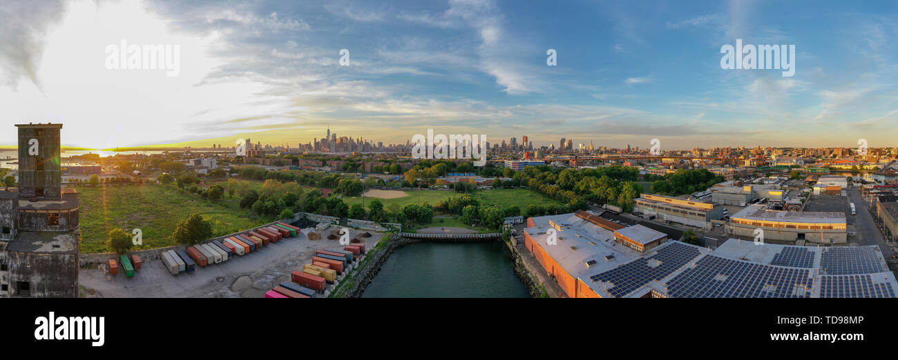 The Red Hook Grain Terminal in the Red Hook neighborhood of Brooklyn