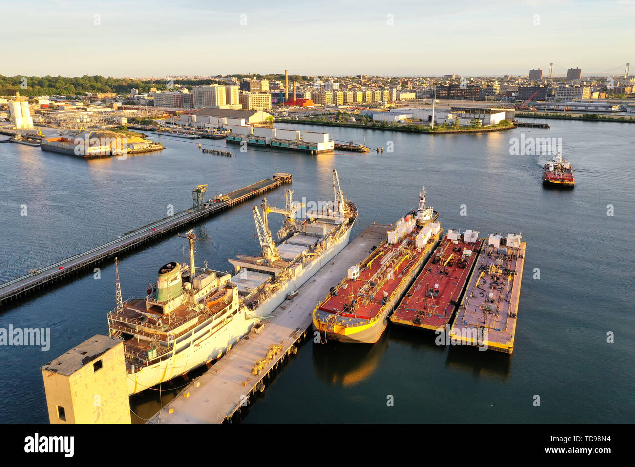 The Red Hook Grain Terminal in the Red Hook neighborhood of Brooklyn