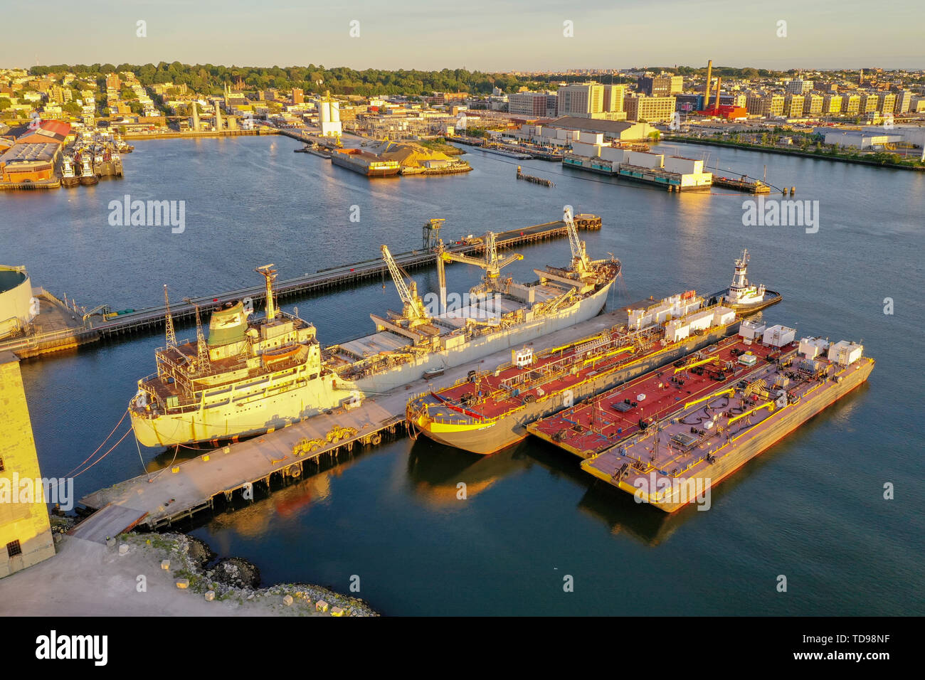 The Red Hook Grain Terminal in the Red Hook neighborhood of Brooklyn