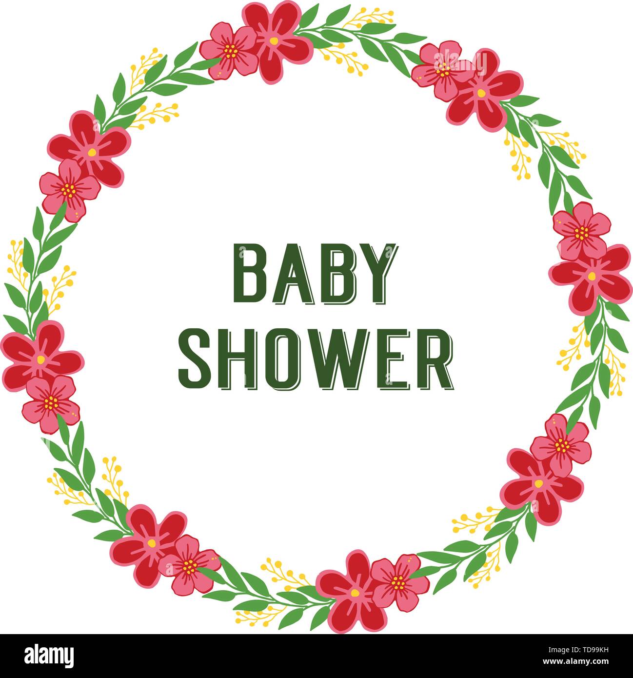 Vector illustration various beauty of wreath frame with decor of card ...