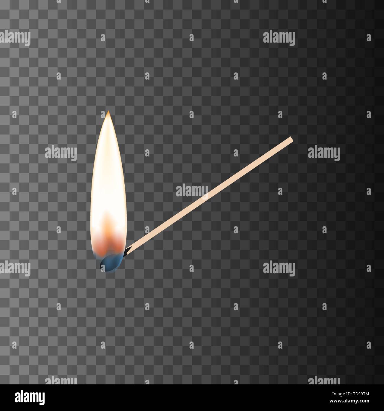 burning match. Vector eps10 illustration. fire concept Stock Vector ...