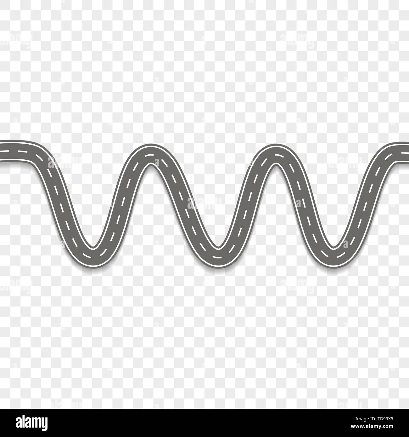 road way with shadow. vextor eps10. back Stock Vector