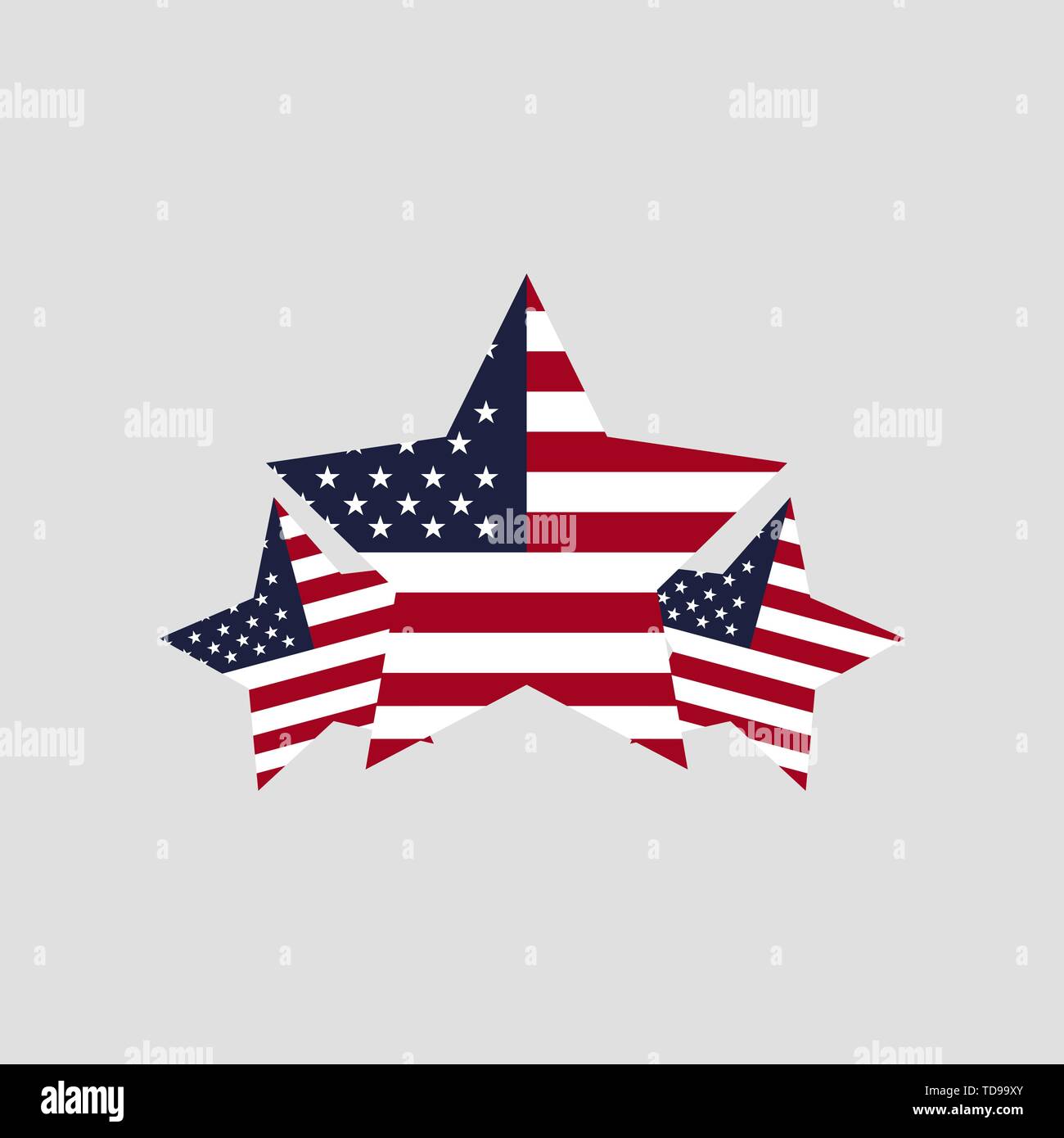 Usa star sign in flag colors. Vector Stock Vector Image & Art - Alamy
