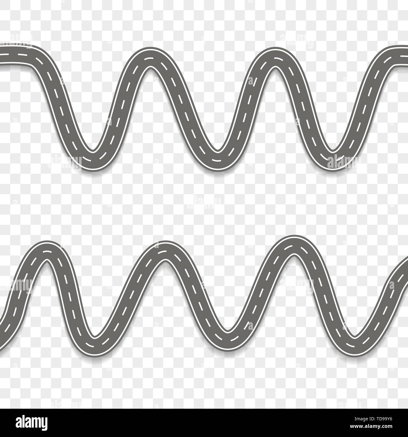 road way with shadow. vextor eps10. back Stock Vector