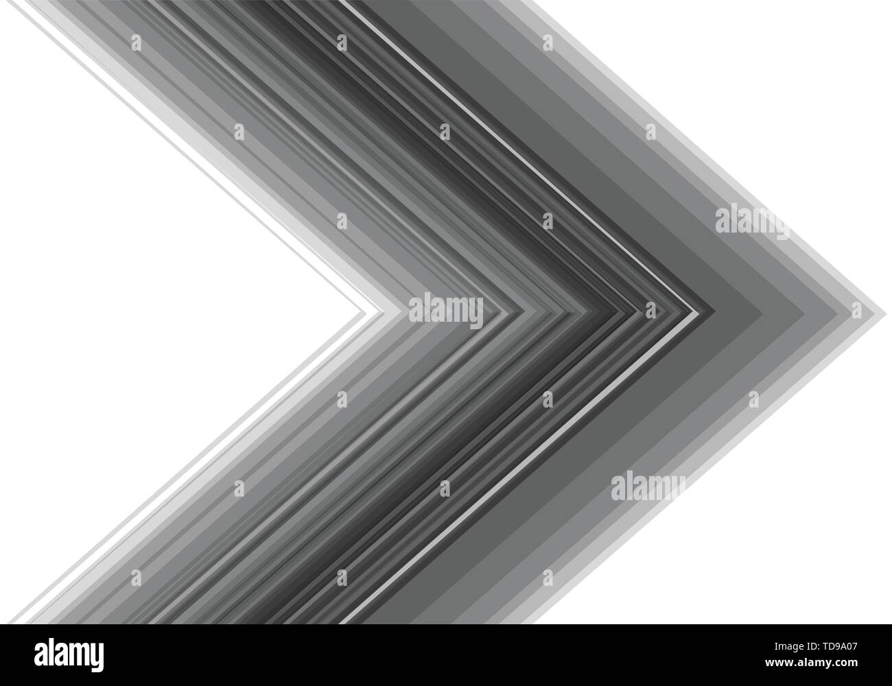 Abstract grey line tone arrow direction on white design modern futuristic background vector illustration. Stock Vector