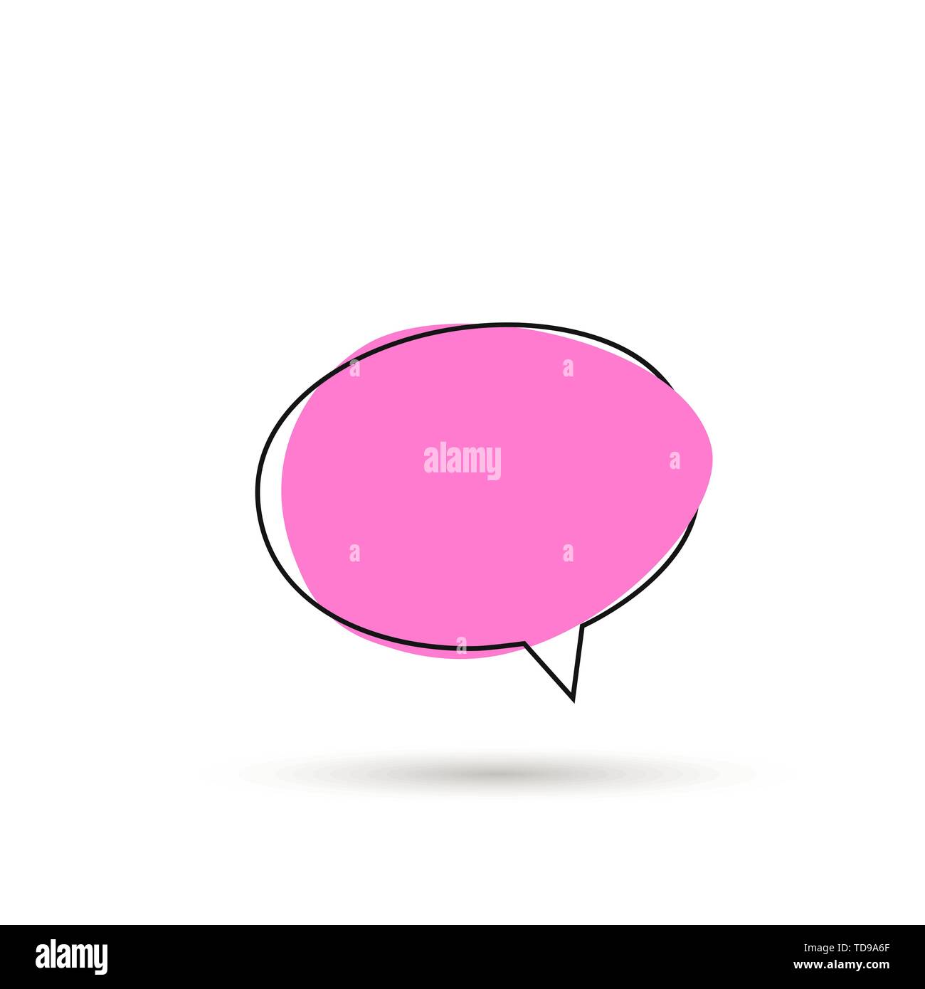 Speech bubble sign icon with shadow. Vector Stock Vector Image & Art ...
