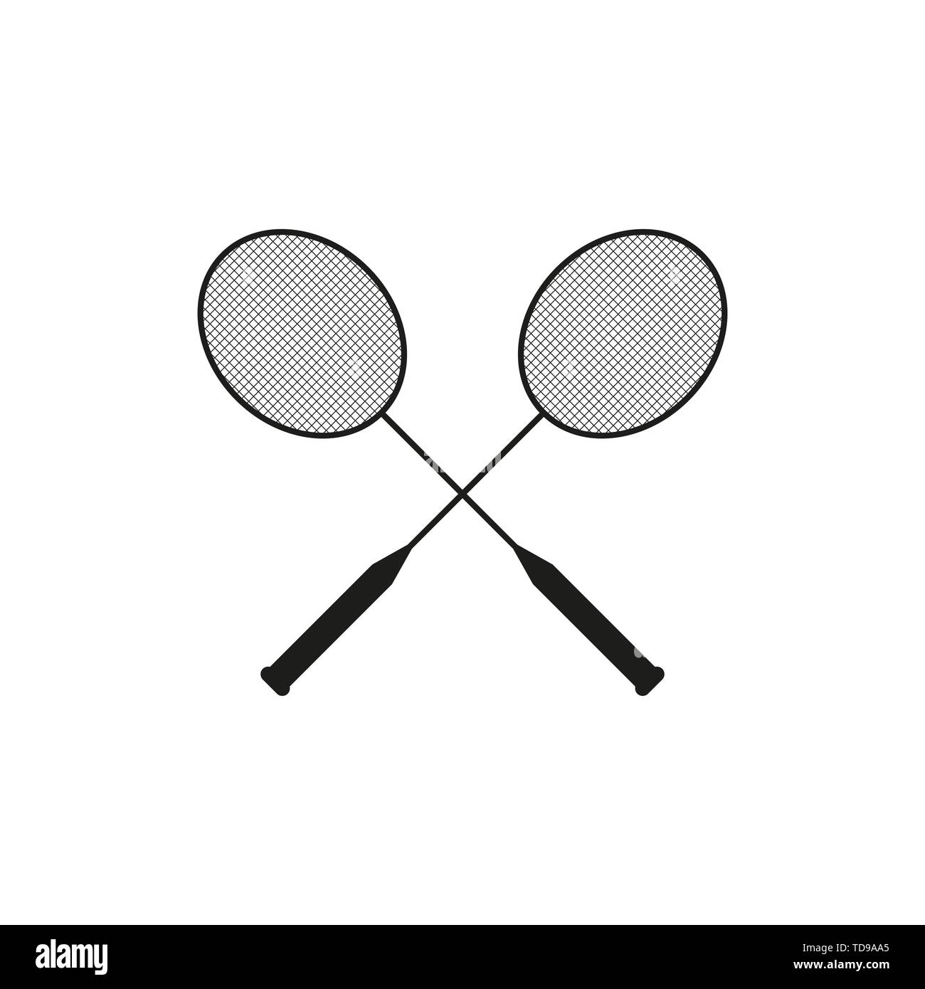Badminton racket icon isolated on background. Vector Stock Vector Image &  Art - Alamy