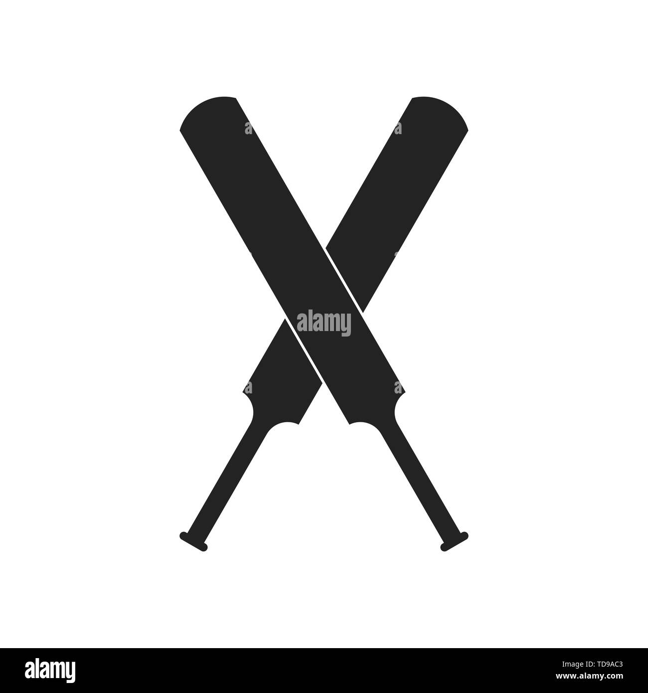 Cricket bat icon isolated on white back Stock Vector