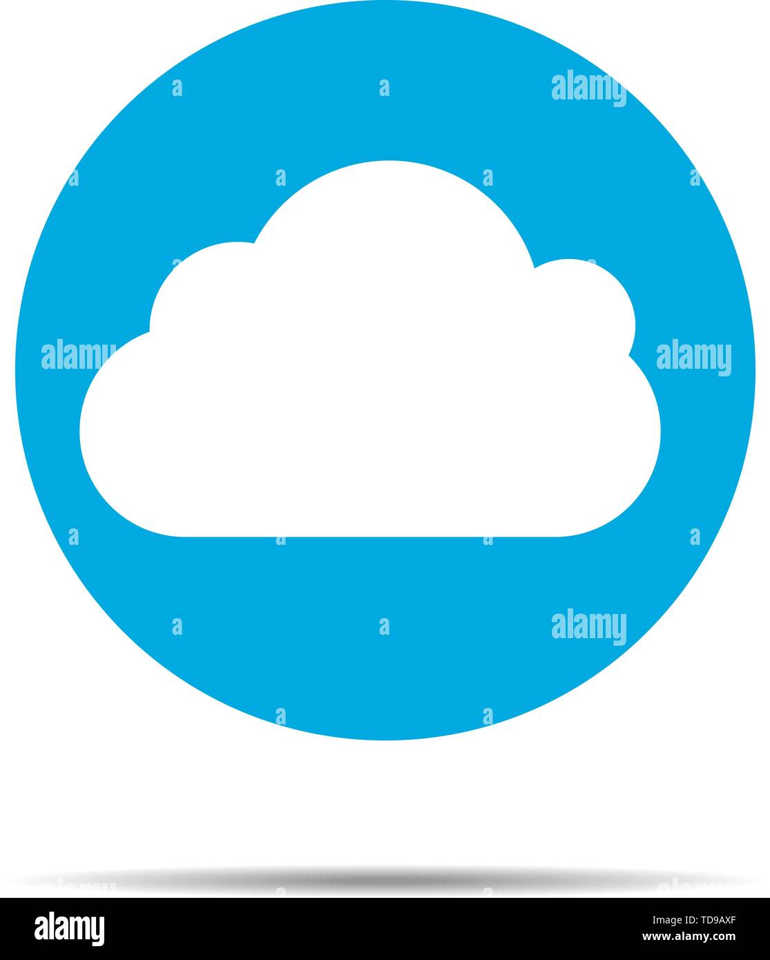 Cloud icon with shadow. Vector eps10 illustration Stock Vector Image ...