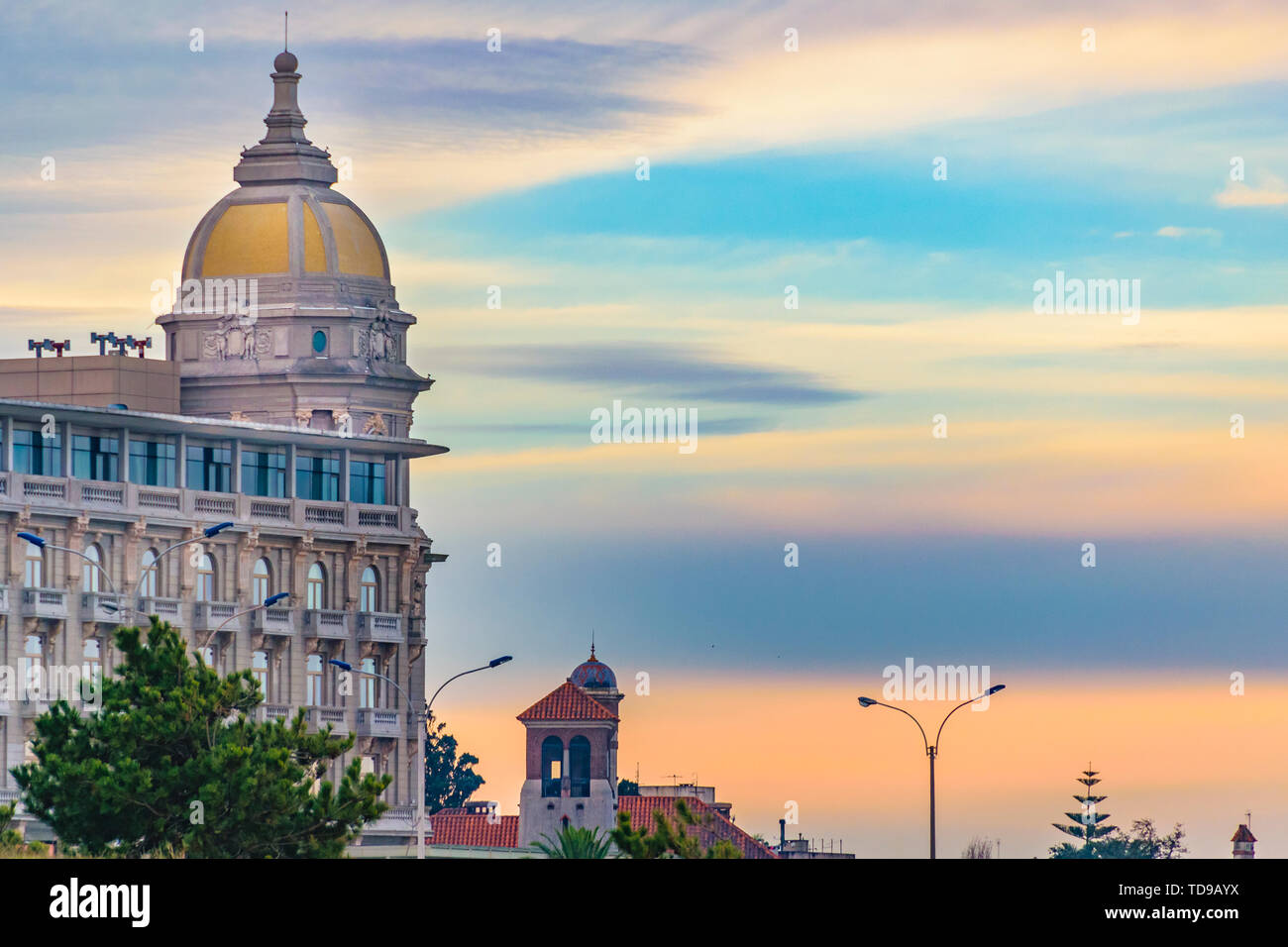 MONTEVIDEO, URUGUAY, MAY - 2019 - Exterior view of famous casino hotel at carrasco neighborhood, montevideo city, uruguay Stock Photo
