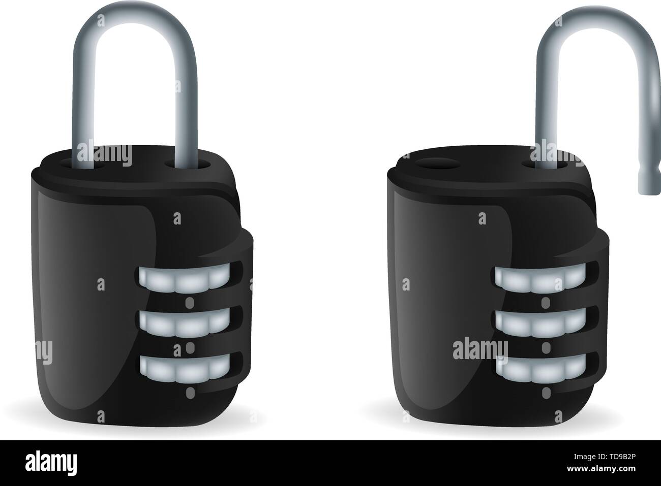 Open and closed padlocks set Stock Vector Image & Art - Alamy