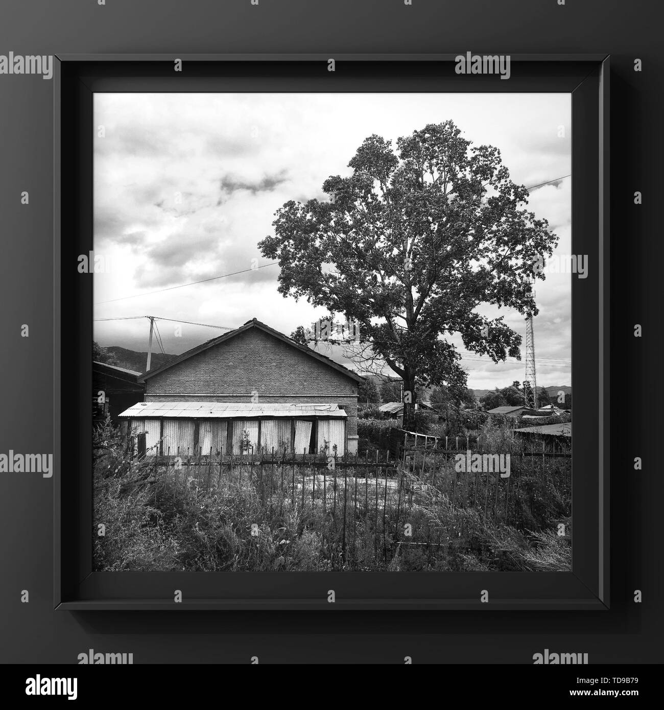 Image of countryside Black and White Stock Photos & Images - Alamy