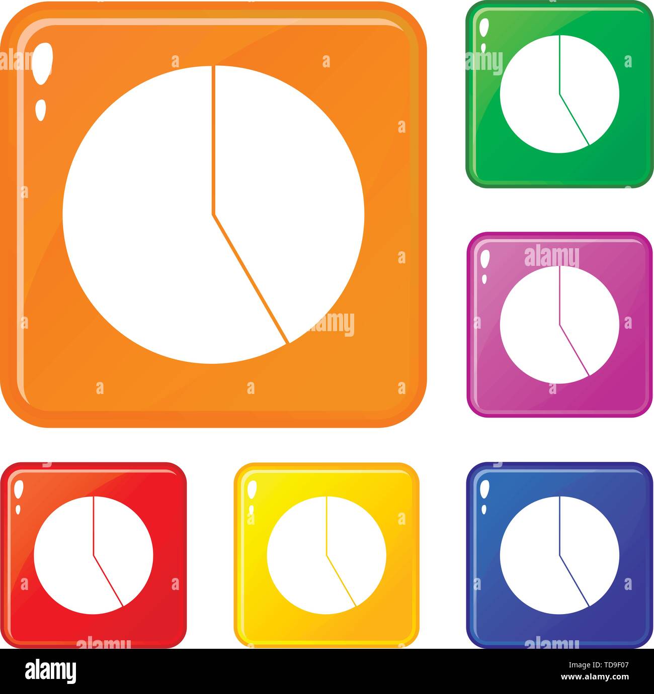 Abstract pie chart for business icons set vector color Stock Vector ...