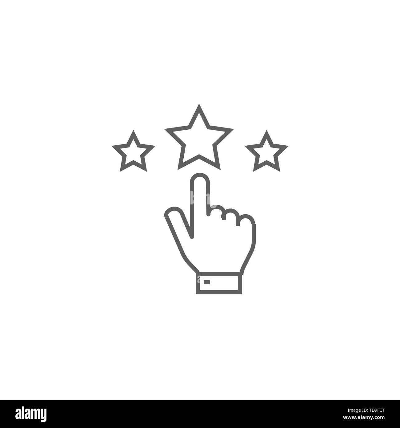 Reputation Related Vector Thin Line Icon. Isolated on White Background ...