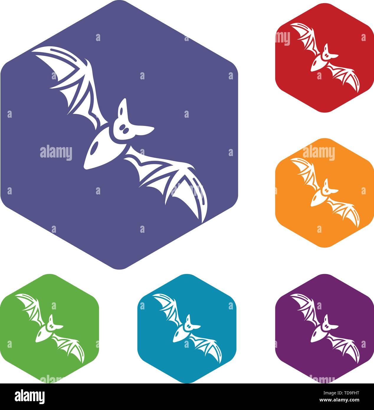 Bat icon, simple black style Stock Vector Image & Art - Alamy