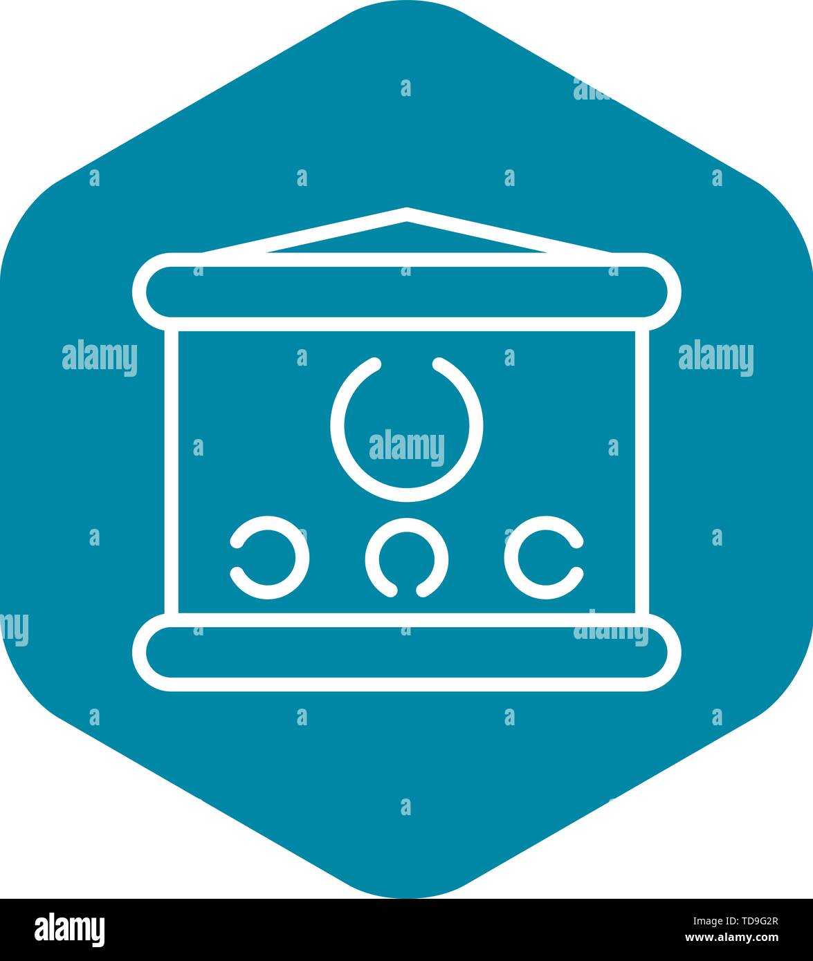 Eye check banner icon, outline style Stock Vector Image & Art - Alamy