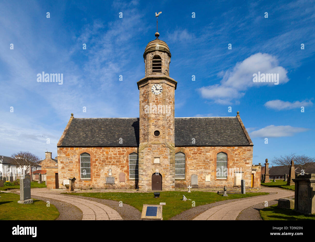 Elie Parish Church (17th century), Elie, Fife, Scotland Stock Photo