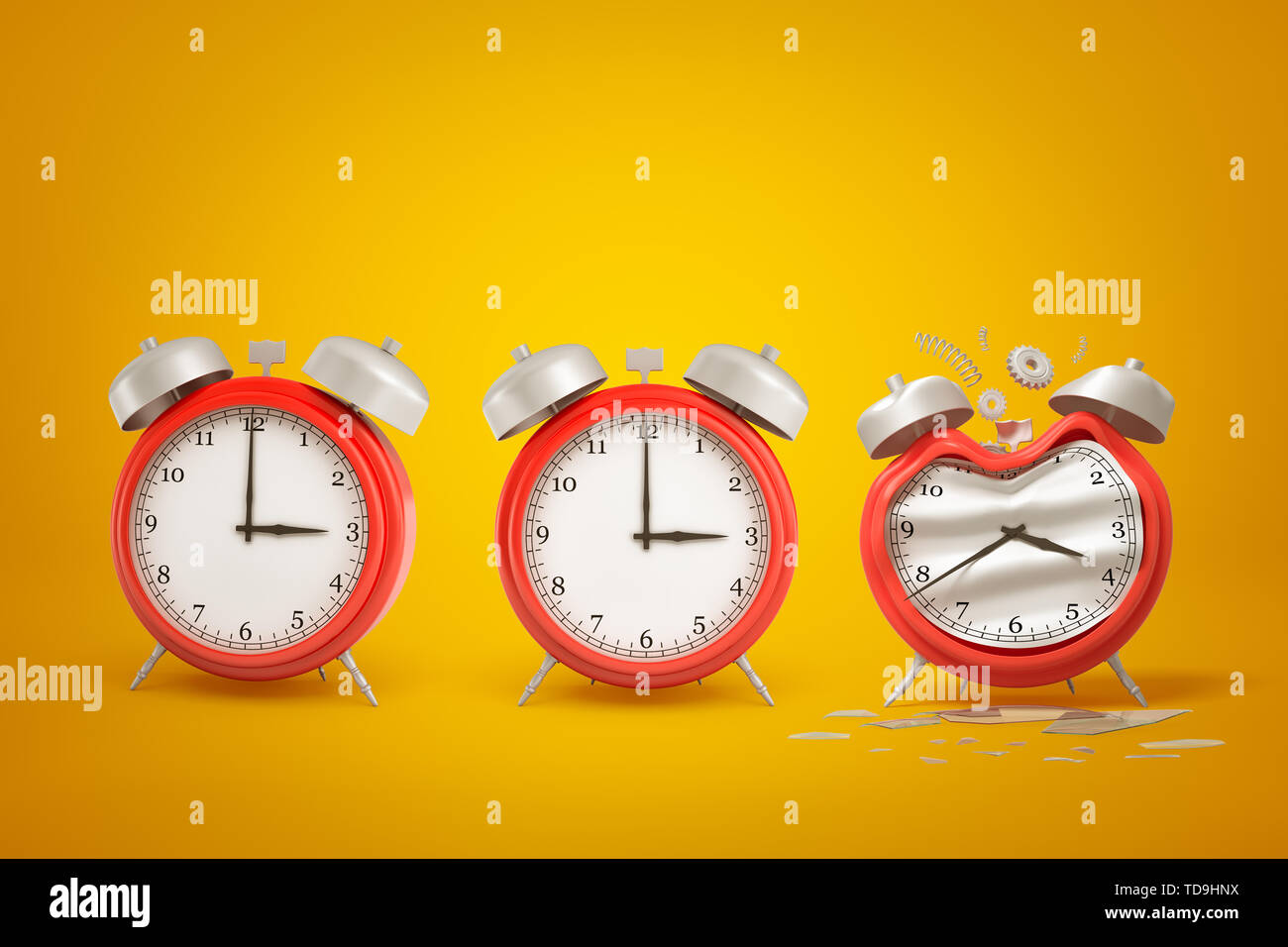 Broken Alarm Clocks High Resolution Stock Photography And Images Alamy