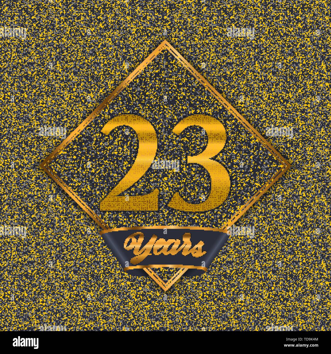 Golden Number Twenty Three Years 23 Years Celebration Design Anniversary Golden Number With Luxury Background For Your Birthday Party Stock Vector Image Art Alamy