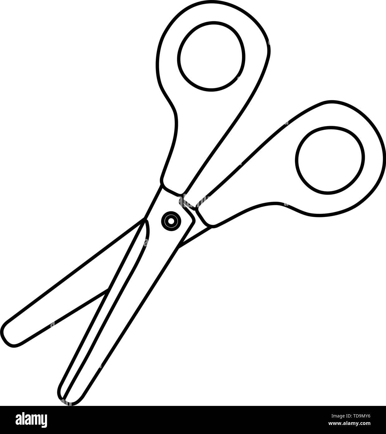 Scissor design, Tool instrument cut object paper tailor and utensil theme Vector illustration