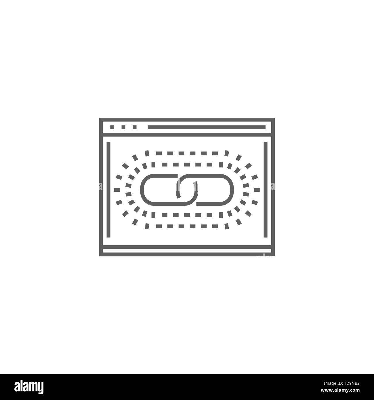 Web Link Optimization Line Icon Stock Vector